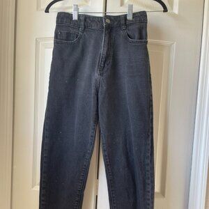 Zara Size 4 Black High-Rise Ankle-Length Classic Mom Fit Jeans